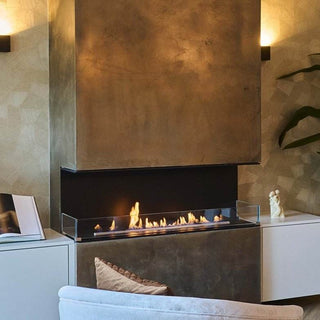 Sustainable Decoflame ethanol fireplace enhancing open-plan living space in Australia.