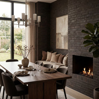 Decoflame BEV LogicWood Fireplace - Smart Control & 20.5 to 80 Hour Long Burn Times